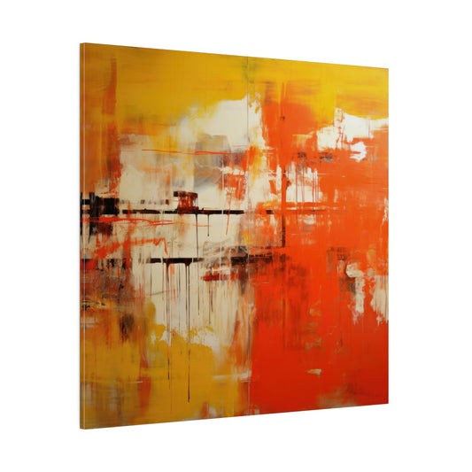Fiery Horizon: Abstract Blaze Canvas